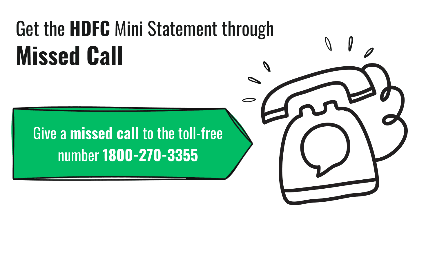 HDFC Mini Statement through a Missed Call Number